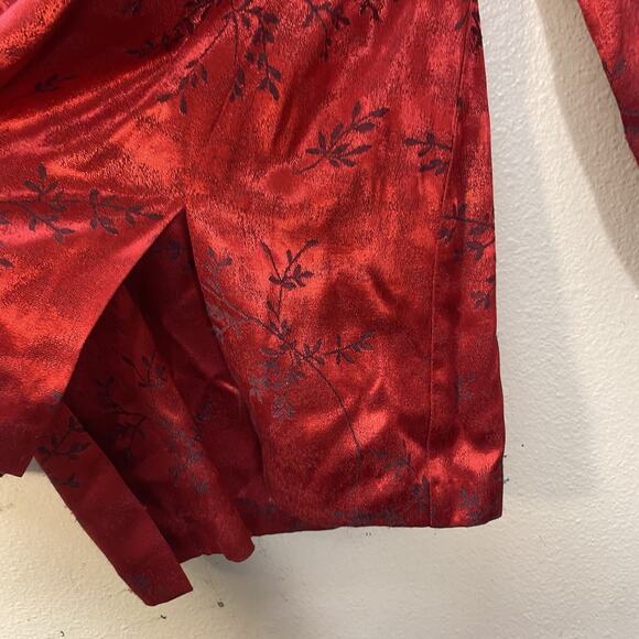 R&M Richards Karen Kwong Vintage Kimono Jacket Duster Frog Oriental Asian SZ 12 - Picture 6 of 7